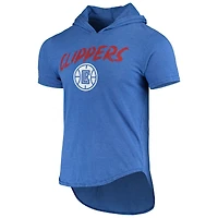 T-shirt à capuche tri-mélange Fanatics Kawhi Leonard Heathered Royal LA Clippers pour hommes