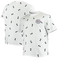 Men's Fanatics Kawhi Leonard White LA Clippers Big & Tall Allover Number T-Shirt