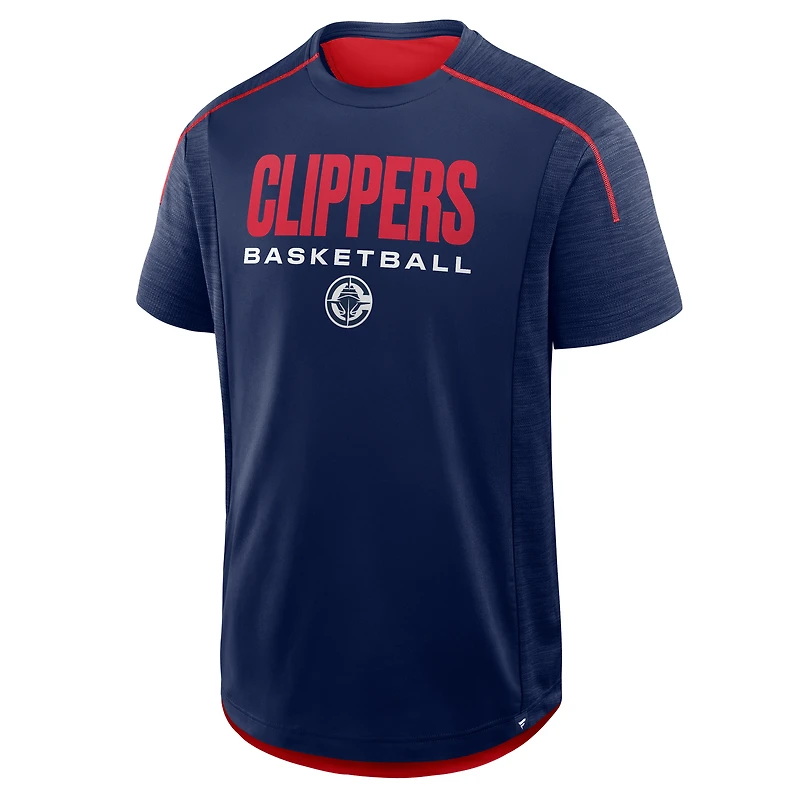 Men's Fanatics Navy LA Clippers Inbound Pass Play Practice T-Shirt