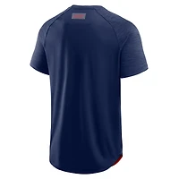 T-shirt d'entraînement de passe entrante Fanatics bleu marine pour homme des LA Clippers