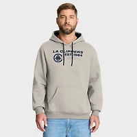 Men's Fanatics Off White LA Clippers Crossover Collection Blocked Shot Premium Pullover Hoodie