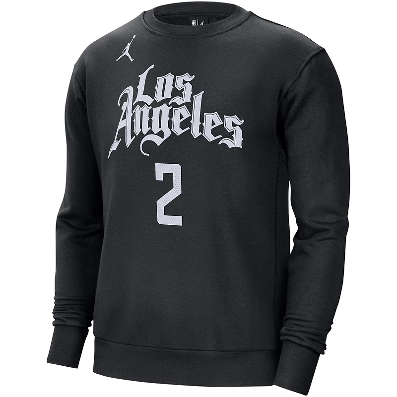 Sweat-shirt Jordan Brand Kawhi Leonard pour hommes, noir, LA Clippers, déclaration nom et numéro
