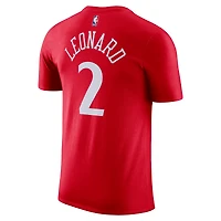 T-shirt Jordan Brand Kawhi Leonard rouge LA Clippers Statement Edition pour homme avec nom et numéro