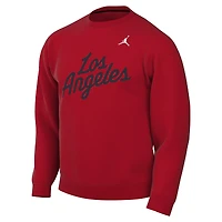 Sweat-shirt Jordan Brand rouge LA Clippers Statement Edition pour homme
