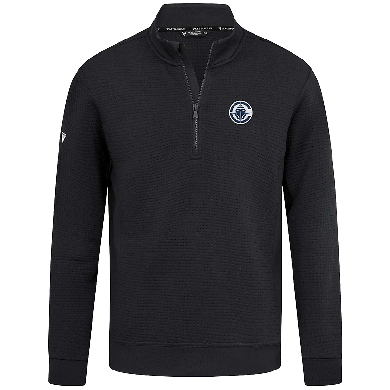 Pull à fermeture éclair quart de tour Accolade Cushion noir pour homme Levelwear des LA Clippers