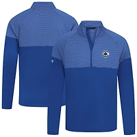 Men's Levelwear Royal LA Clippers Classic Stripes Quarter-Zip Top