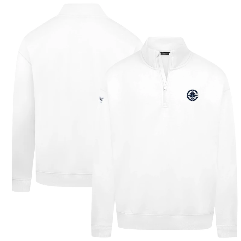 Pull Murray blanc à fermeture éclair quart de tour pour homme Levelwear des LA Clippers