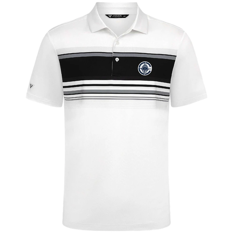 Polo blanc Levelwear LA Clippers Onward pour homme