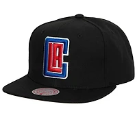 Casquette snapback basique noire Mitchell & Ness LA Clippers pour homme