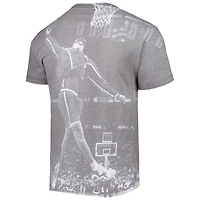 Men's Mitchell & Ness Brent Barry Heather Gray LA Clippers Above The Rim T-Shirt