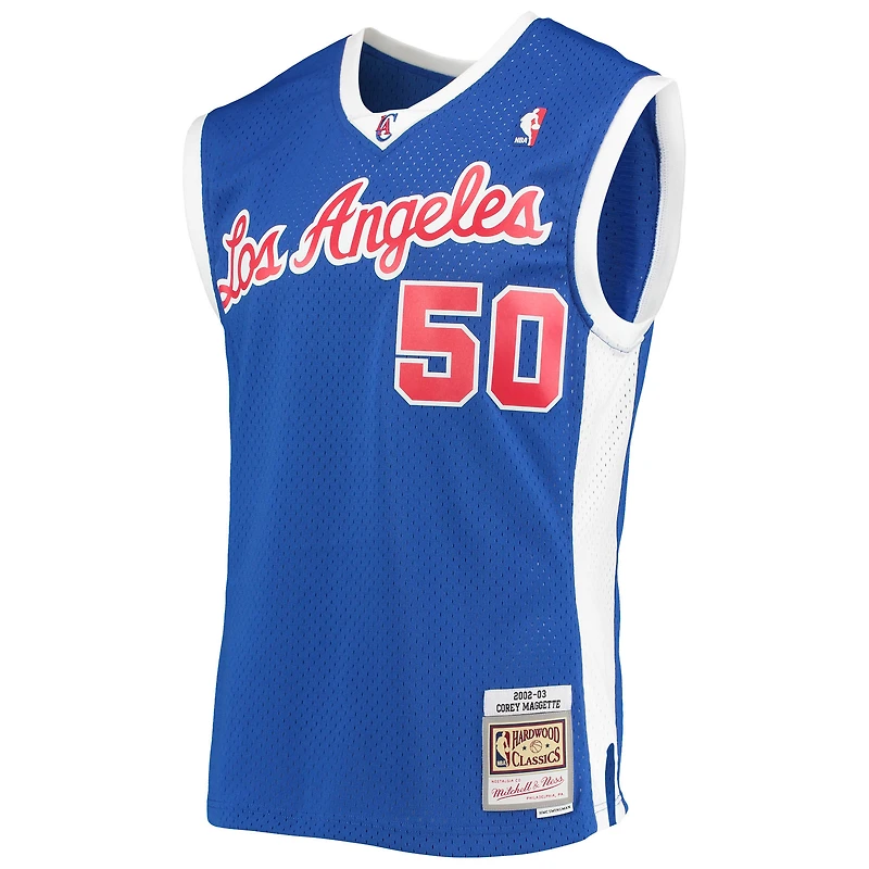 Men's Mitchell & Ness Corey Maggette Royal LA Clippers 2002/03 Hardwood Classics Swingman Jersey