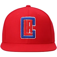 Men's Mitchell & Ness Red LA Clippers Ground 2.0 Snapback Hat