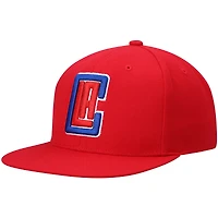 Men's Mitchell & Ness Red LA Clippers Ground 2.0 Snapback Hat