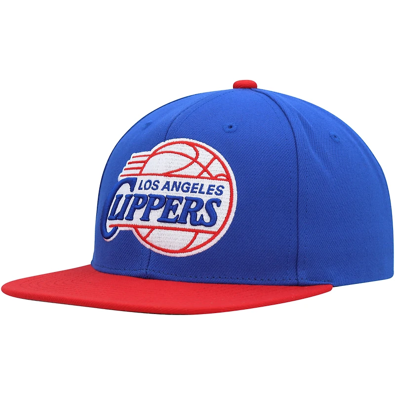 Casquette Snapback Mitchell & Ness Royal/Rouge LA Clippers Hardwood Classics Essentials 2.0 pour hommes