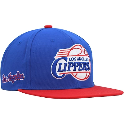 Casquette Snapback Mitchell & Ness Royal/Rouge LA Clippers Hardwood Classics Essentials 2.0 pour hommes