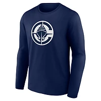 Men's  Navy LA Clippers Primary Logo Long Sleeve T-Shirt
