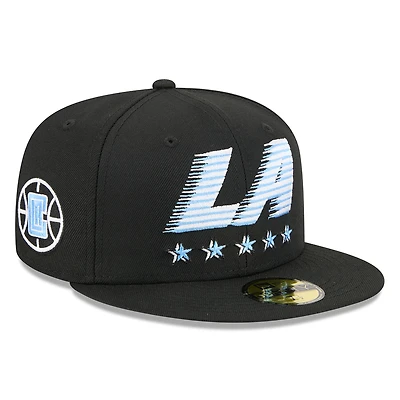 Men's New Era Black LA Clippers 2025/26 City Edition Alternate 59FIFTY Fitted Hat