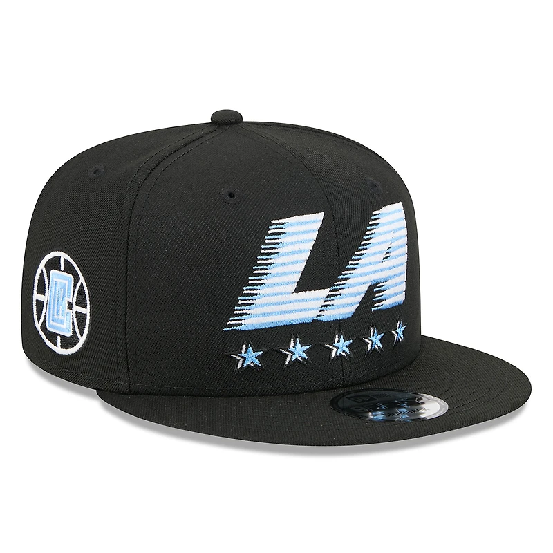 Casquette snapback New Era noire LA Clippers 2025/26 City Edition Alternate 9FIFTY pour homme