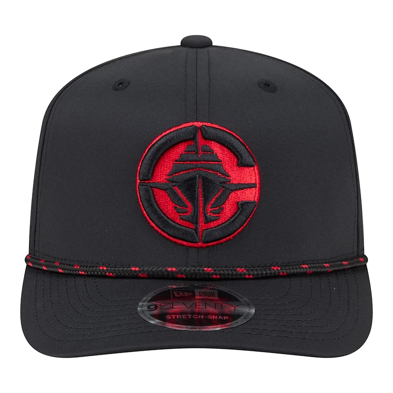 Men's New Era Black LA Clippers Sport Rope Vented Stretch-Snap 9SEVENTY Hat