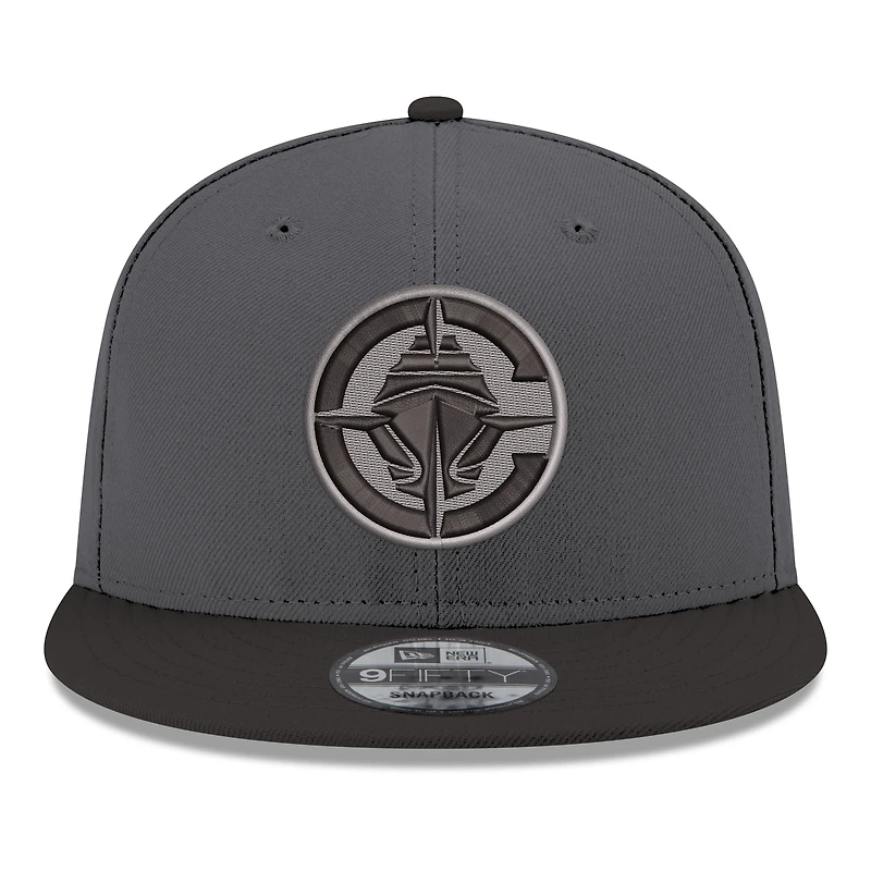 Men's New Era Gray/Black LA Clippers Logo 2-Tone 9FIFTY Snapback Hat
