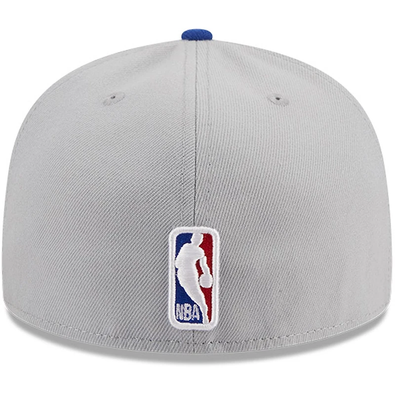 Men's New Era Gray/Royal LA Clippers Tip-Off Two-Tone 59FIFTY Fitted Hat