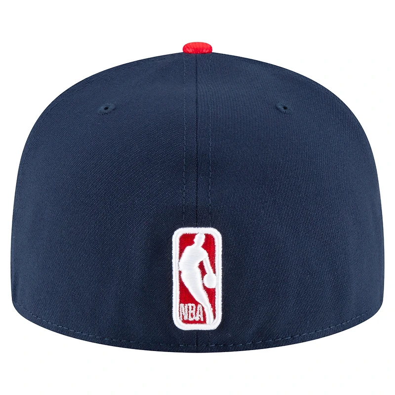 Casquette ajustée bicolore 59FIFTY New Era bleu marine/rouge LA Clippers pour homme