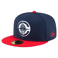 Men's New Era Navy/Red LA Clippers 2-Tone 59FIFTY Fitted Hat