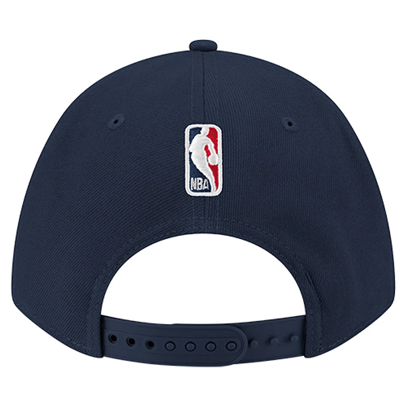 Casquette ajustable New Era 9FORTY Stock M-Crown bleu marine LA Clippers pour homme