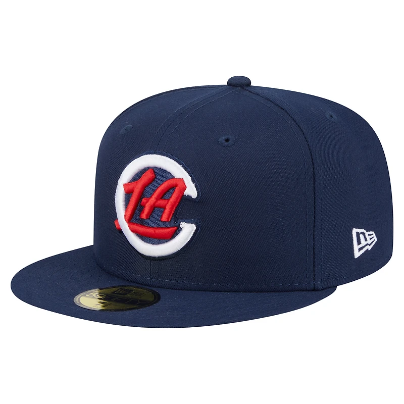 Casquette ajustée New Era bleu marine LA Clippers Deceptor 59FIFTY pour homme