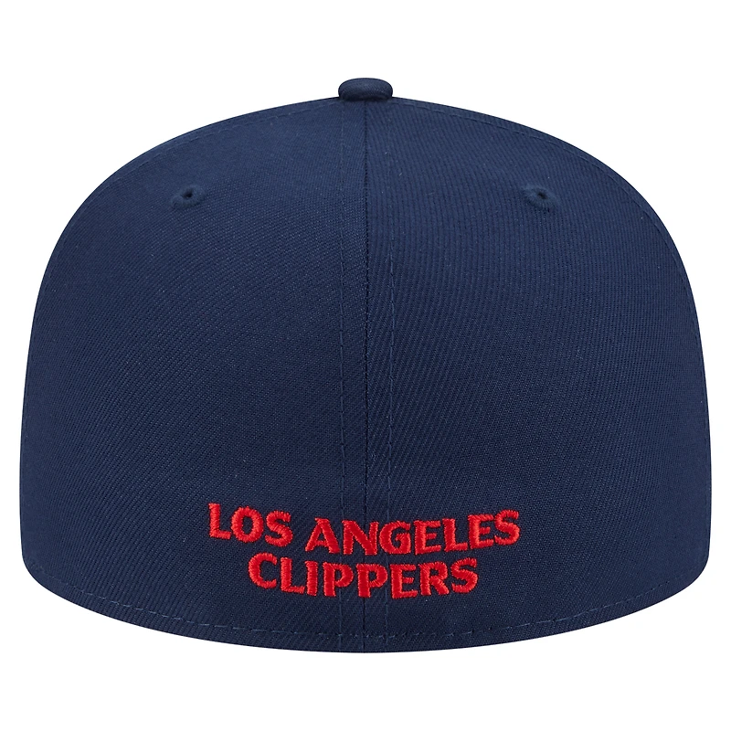 Casquette ajustée New Era bleu marine LA Clippers Deceptor 59FIFTY pour homme