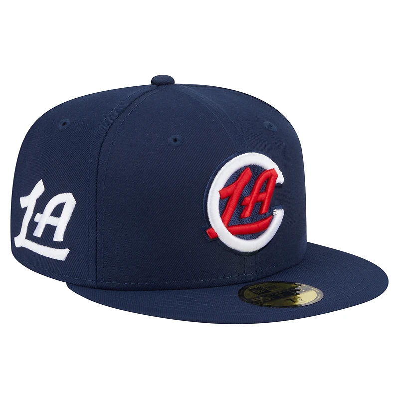 Men's New Era Navy LA Clippers Deceptor 59FIFTY Fitted Hat