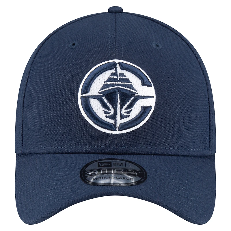 Casquette 39THIRTY Flex bleu marine avec logo LA Clippers de New Era pour homme