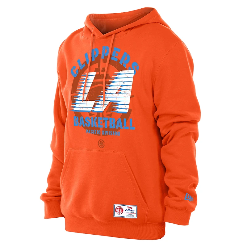 Men's New Era Orange LA Clippers 2025/26 City Edition Fleece Hoodie