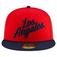 Casquette ajustée New Era rouge LA Clippers Statement Edition Jersey Hook 59Fifty pour homme