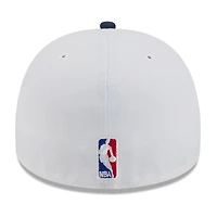 Casquette ajustée New Era 59FIFTY blanche/bleu marine LA Clippers 2025 NBA Draft pour homme