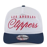 Casquette ajustable New Era 19TWENTY en nylon blanc/bleu marine pour homme, draft NBA 2025, Los Angeles Clippers