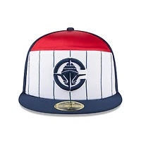 Casquette ajustée New Era 59FIFTY pour homme, blanche et marine, LA Clippers, collection NBA 2025 Tip Off.