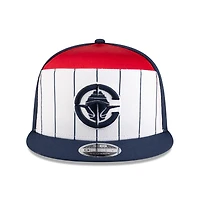 Casquette New Era blanche/bleu marine LA Clippers 2025 NBA Tip Off Split Panel 9FIFTY Snapback pour homme