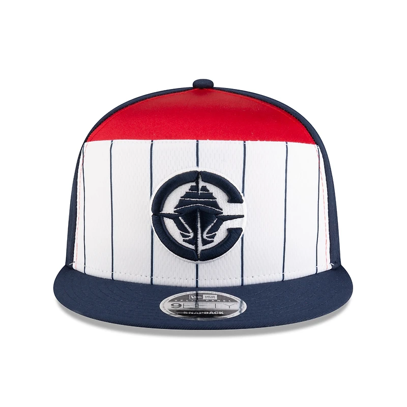 Men's New Era  White/Navy LA Clippers 2025 NBA Tip Off Split Panel 9FIFTY Snapback Hat