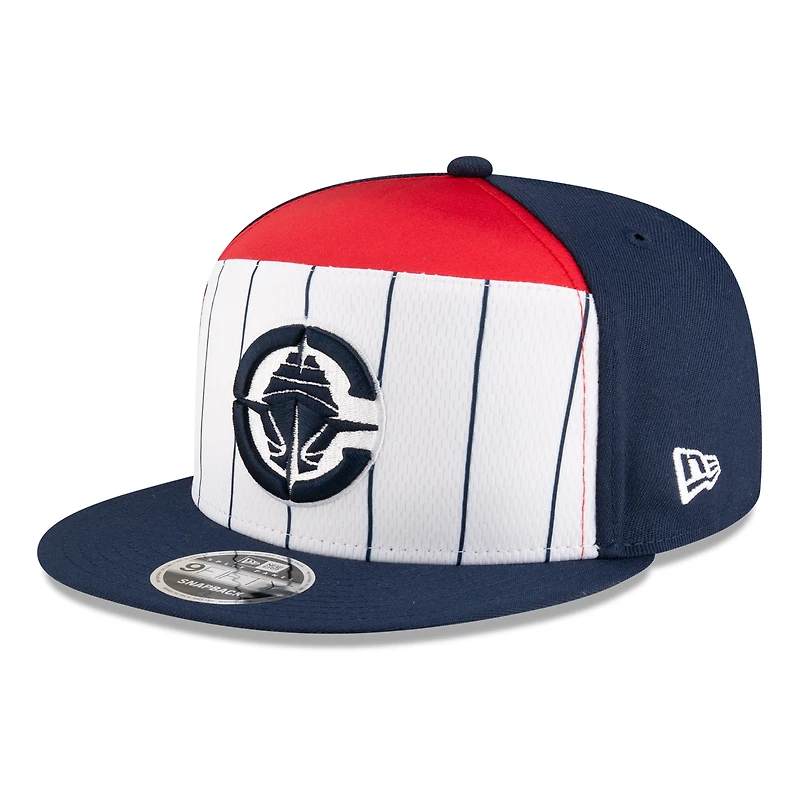 Men's New Era  White/Navy LA Clippers 2025 NBA Tip Off Split Panel 9FIFTY Snapback Hat