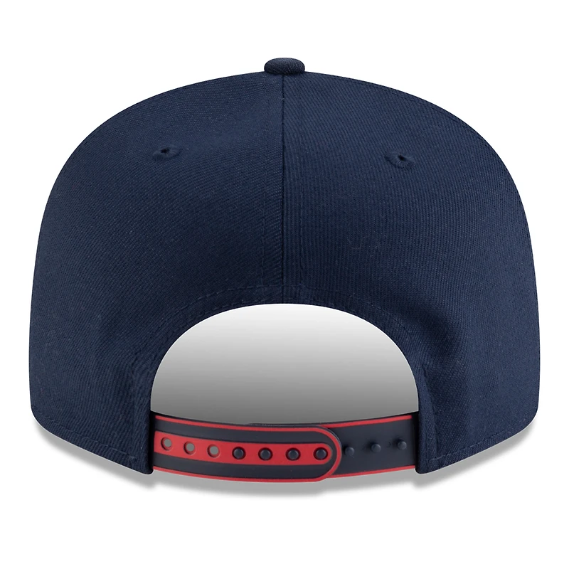 Casquette New Era blanche/bleu marine LA Clippers 2025 NBA Tip Off Split Panel 9FIFTY Snapback pour homme
