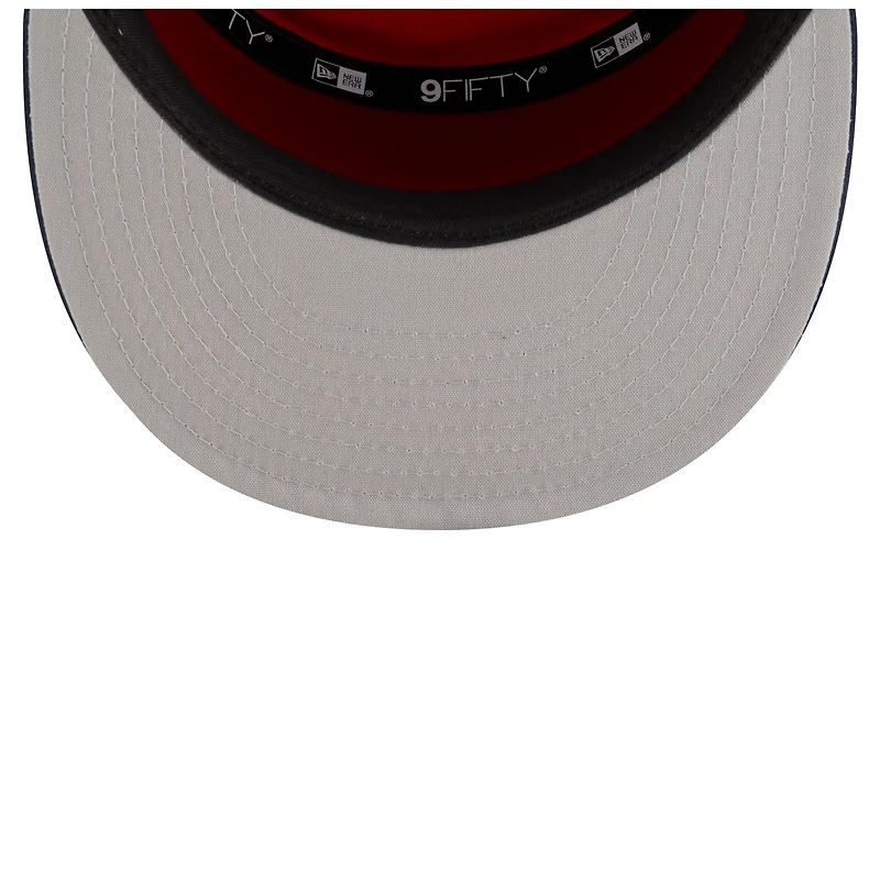 Casquette New Era blanche/bleu marine LA Clippers 2025 NBA Tip Off Split Panel 9FIFTY Snapback pour homme