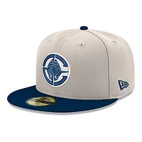 Men's New Era  White/Navy LA Clippers Chrome 59FIFTY Fitted Hat