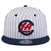 Men's New Era  White LA Clippers Deceptor Pinstripe 9FIFTY Snapback Hat