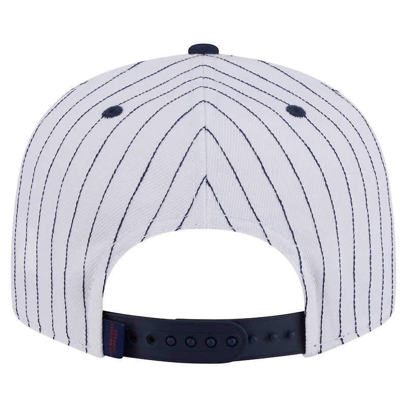 Men's New Era  White LA Clippers Deceptor Pinstripe 9FIFTY Snapback Hat