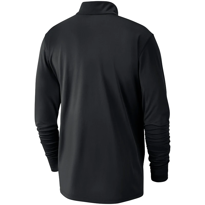 Men's Nike Black LA Clippers 2024/25 City Edition Authentic Coaches Performance Half-Zip Top