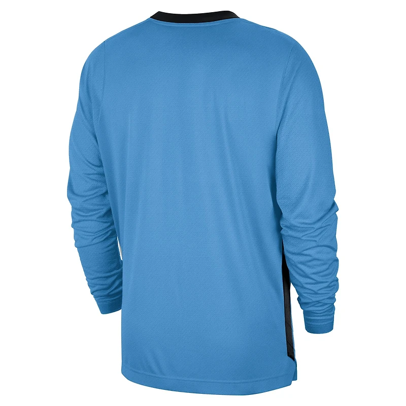 Men's Nike Blue LA Clippers 2024/25 City Edition Authentic Pregame Performance Long Sleeve Shooting T-Shirt