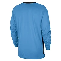 Men's Nike Blue LA Clippers 2024/25 City Edition Authentic Pregame Performance Long Sleeve Shooting T-Shirt