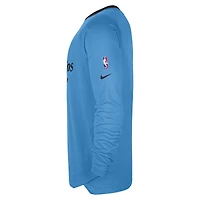 Men's Nike Blue LA Clippers 2024/25 City Edition Authentic Pregame Performance Long Sleeve Shooting T-Shirt