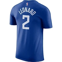 T-shirt de performance avec nom et numéro Nike Kawhi Leonard Royal LA Clippers 2019/2020 pour Homme